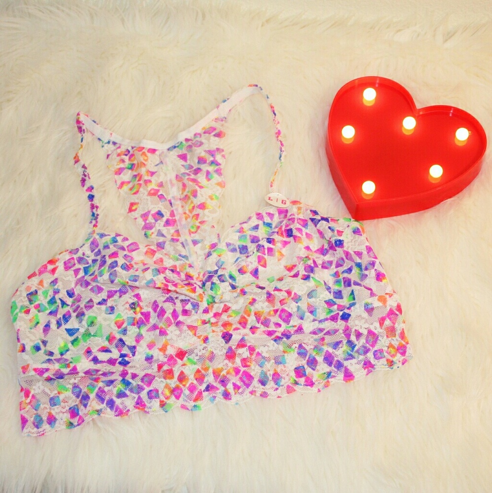 Victoria's Secret Pink Lace Racerback Bralette